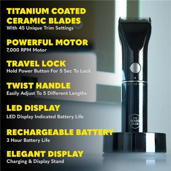 Mens Grooming Kit & PT45 Beard Trimmer for Men - Professional Cordless Trimmer - Picture 5 of 7